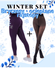 Zimowe Bryczesy (zestaw bryczesy Ripe Plum + ocieplane rajstopy)
